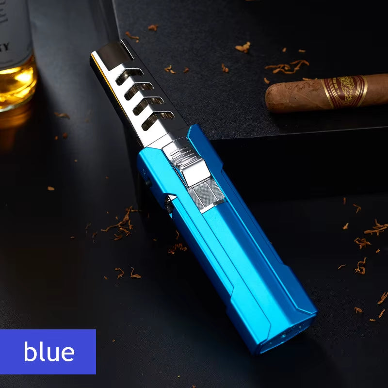 Kitchen BBQ Cigar Big Jet Flame Fire Torch Outdoor Camping Lighter Mans Tools without Butane Gas Smoking Accessories