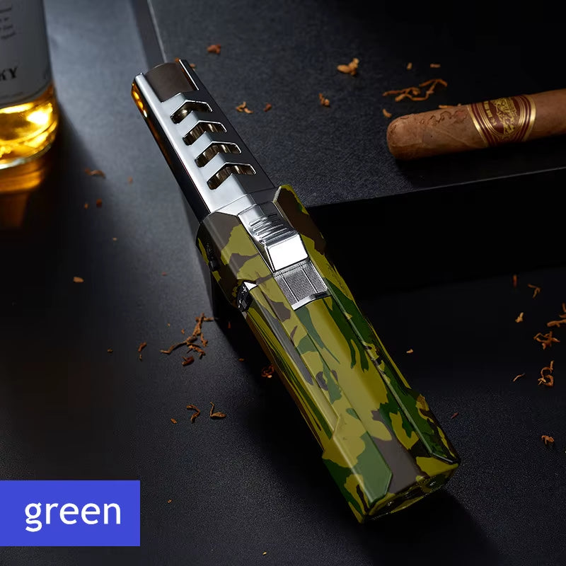 Kitchen BBQ Cigar Big Jet Flame Fire Torch Outdoor Camping Lighter Mans Tools without Butane Gas Smoking Accessories